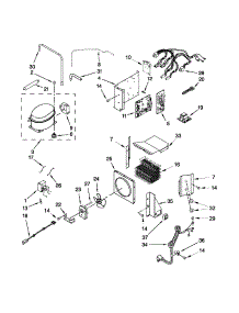 Upper Unit Parts parts for Jenn-Air Side-By-Side Refrigerator JS48SEDUDW15 from AppliancePartsPros.com
