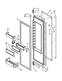 Refrigerator Door Parts parts for Jenn-Air Side-By-Side Refrigerator JS48SEDUDW15 from AppliancePartsPros.com
