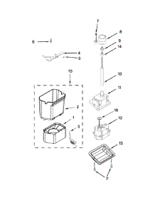 Motor And Ice Container Parts parts for Jenn-Air Side-By-Side Refrigerator JS42PPDUDE00 from AppliancePartsPros.com