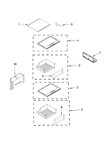 Refrigerator Shelf Parts parts for Jenn-Air Side-By-Side Refrigerator JS42PPDUDE00 from AppliancePartsPros.com