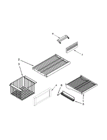Freezer Shelf Parts parts for Jenn-Air Side-By-Side Refrigerator JS42PPDUDE00 from AppliancePartsPros.com