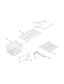 Freezer Shelf Parts parts for Jenn-Air Side-By-Side Refrigerator JS48SSDUDE00 from AppliancePartsPros.com