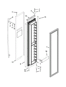 Freezer Door Parts parts for Jenn-Air Side-By-Side Refrigerator JS48SSDUDE00 from AppliancePartsPros.com