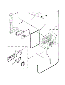 Dispenser Parts parts for Jenn-Air Side-By-Side Refrigerator JSC24C8EAM02 from AppliancePartsPros.com