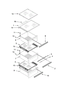 Refrigerator Shelf Parts parts for Jenn-Air Side-By-Side Refrigerator JSC24C8EAM02 from AppliancePartsPros.com