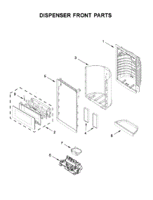 Dispenser Front Parts parts for Maytag Bottom-Mount Refrigerator MFT2776FEZ01 from AppliancePartsPros.com