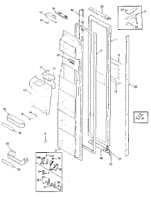 Freezer Door parts for Jenn-Air Side-By-Side Refrigerator JRSD246B/MBQ82A from AppliancePartsPros.com