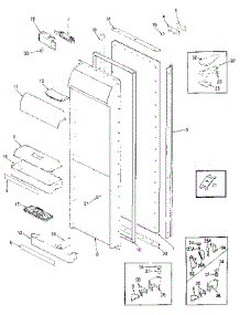 Fresh Food Door parts for Jenn-Air Side-By-Side Refrigerator JRSD246B/MBQ82A from AppliancePartsPros.com