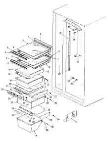Shelves & Accessories parts for Jenn-Air Side-By-Side Refrigerator JRSD246B/MBQ82A from AppliancePartsPros.com
