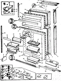 Refrigerator Doors parts for Jenn-Air Top-Mount Refrigerator JRT234B/M7C55A from AppliancePartsPros.com