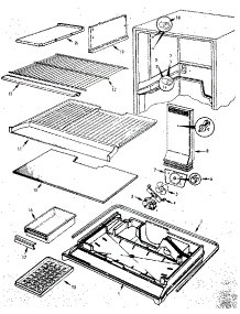 Refrigerator Freezer Compartment parts for Jenn-Air Top-Mount Refrigerator JRT234B/M7C55A from AppliancePartsPros.com