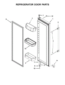 Refrigerator Door Parts parts for Maytag Side-By-Side Refrigerator MSS26C6MFZ01 from AppliancePartsPros.com