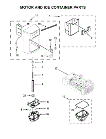 Motor And Ice Container Parts parts for Maytag Side-By-Side Refrigerator MSS26C6MFZ01 from AppliancePartsPros.com