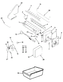 Optional Ice Maker Kit parts for Jenn-Air Top-Mount Refrigerator JRT196B/MBJ55B from AppliancePartsPros.com