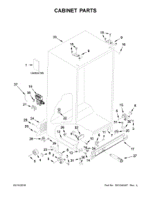 Cabinet Parts parts for Maytag Side-By-Side Refrigerator MSS25C4MGZ00 from AppliancePartsPros.com