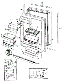 Fresh Food Door parts for Jenn-Air Top-Mount Refrigerator JRT196B/MBJ55B from AppliancePartsPros.com