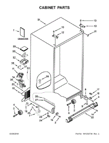 Cabinet Parts parts for Maytag Side-By-Side Refrigerator MSS26C6MFB01 from AppliancePartsPros.com