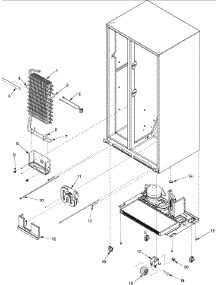 Evaporator Assy And Rollers parts for Maytag Side-By-Side Refrigerator PSD268LGEB-PPSD268LGEB0 from AppliancePartsPros.com