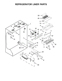 Refrigerator Liner Parts parts for Jenn-Air Bottom-Mount Refrigerator JF36NXFXDE00 from AppliancePartsPros.com