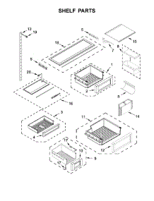 Shelf Parts parts for Jenn-Air Bottom-Mount Refrigerator JF36NXFXDE00 from AppliancePartsPros.com