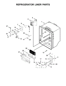 Refrigerator Liner Parts parts for Jenn-Air Bottom-Mount Refrigerator JFFCC72EFS00 from AppliancePartsPros.com