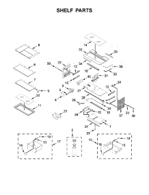 Shelf Parts parts for Jenn-Air Bottom-Mount Refrigerator JFFCC72EFS00 from AppliancePartsPros.com