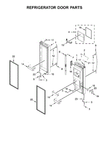 Refrigerator Door Parts parts for Jenn-Air Bottom-Mount Refrigerator JFFCC72EFS00 from AppliancePartsPros.com