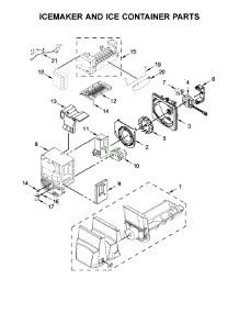 Icemaker And Ice Container Parts parts for Jenn-Air Bottom-Mount Refrigerator JFI2089AEP14 from AppliancePartsPros.com