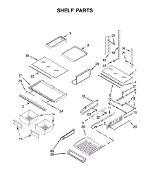 Shelf Parts parts for Jenn-Air Bottom-Mount Refrigerator JFI2089AEP14 from AppliancePartsPros.com