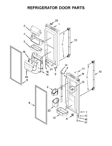 Refrigerator Door Parts parts for Jenn-Air Bottom-Mount Refrigerator JFI2089AEP14 from AppliancePartsPros.com