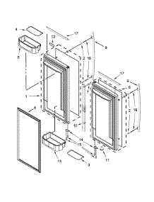 Refrigerator Door Parts parts for Jenn-Air Bottom-Mount Refrigerator JFC2290REY00 from AppliancePartsPros.com