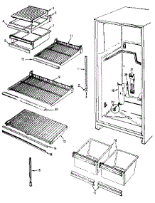 Shelves & Accessories parts for Jenn-Air Top-Mount Refrigerator JRT172RB/MBJ21A from AppliancePartsPros.com