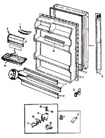 Fresh Food Door parts for Jenn-Air Top-Mount Refrigerator JRT172RB/MBJ21A from AppliancePartsPros.com