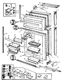Refrigerator / Doors parts for Jenn-Air Top-Mount Refrigerator JRT214B/M7C54A from AppliancePartsPros.com