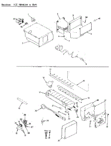 Icemaker And Bucket Asem. parts for Jenn-Air Side-By-Side Refrigerator JRSD246B/MBQ82B from AppliancePartsPros.com