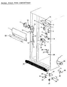 Refrigerator Liner parts for Jenn-Air Side-By-Side Refrigerator JRSD246B/MBQ82B from AppliancePartsPros.com