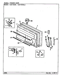 Freezer Door parts for Maytag Refrigerator CDNT18V9LA/CC49A from AppliancePartsPros.com