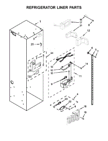 Refrigerator Liner Parts parts for Jenn-Air Side-By-Side Refrigerator JS48SSDUDE01 from AppliancePartsPros.com