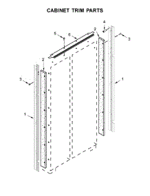 Cabinet Trim Parts parts for Jenn-Air Side-By-Side Refrigerator JS48SSDUDE01 from AppliancePartsPros.com