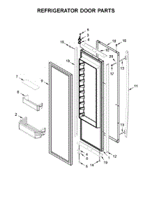 Refrigerator Door Parts parts for Jenn-Air Side-By-Side Refrigerator JS48SSDUDE01 from AppliancePartsPros.com