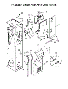 Freezer Liner And Air Flow Parts parts for Jenn-Air Side-By-Side Refrigerator JS48SSDUDE01 from AppliancePartsPros.com