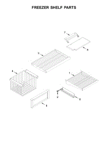 Freezer Shelf Parts parts for Jenn-Air Side-By-Side Refrigerator JS48SSDUDE01 from AppliancePartsPros.com