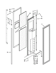 Freezer Door Parts parts for Jenn-Air Side-By-Side Refrigerator JS42PPDUDB16 from AppliancePartsPros.com