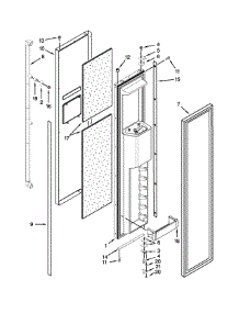 Freezer Door Parts parts for Jenn-Air Side-By-Side Refrigerator JS42PPDUDB20 from AppliancePartsPros.com
