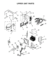 Upper Unit Parts parts for Jenn-Air Side-By-Side Refrigerator JS42PPDUDE01 from AppliancePartsPros.com