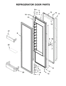 Refrigerator Door Parts parts for Jenn-Air Side-By-Side Refrigerator JS42PPDUDE01 from AppliancePartsPros.com