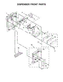 Dispenser Front Parts parts for Jenn-Air Side-By-Side Refrigerator JS42PPDUDE01 from AppliancePartsPros.com