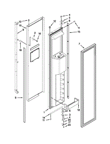 Freezer Door Parts parts for Jenn-Air Side-By-Side Refrigerator JS48PPDUDB16 from AppliancePartsPros.com