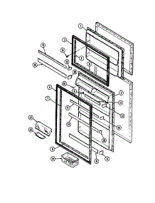 Inner Door parts for Maytag Top-Mount Refrigerator RTP1700CAE-DH32A from AppliancePartsPros.com