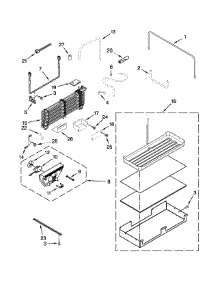 Lower Unit And Tube Parts parts for Jenn-Air Bottom-Mount Refrigerator JB36NXFXRW05 from AppliancePartsPros.com